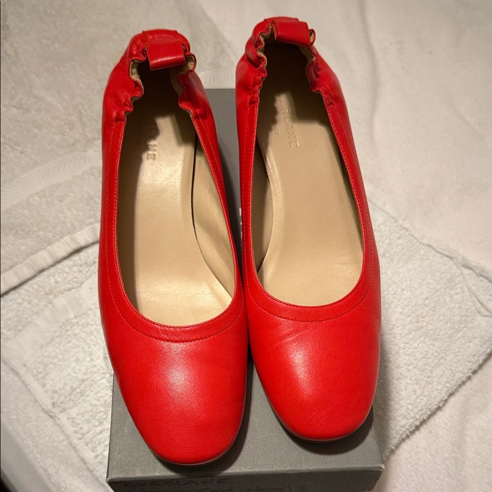 Everlane The Day Heel Cherry Red Women's Pumps